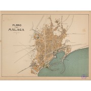 Malaga väggkarta 1905